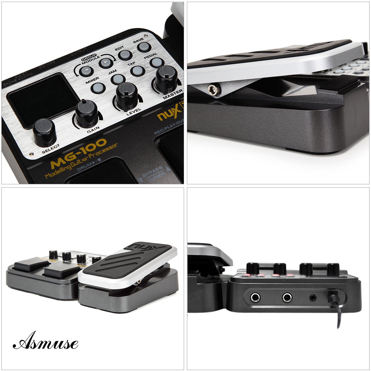 Asmuse Guitar Multi Effect Pedal MG100 Professional Processor With 58