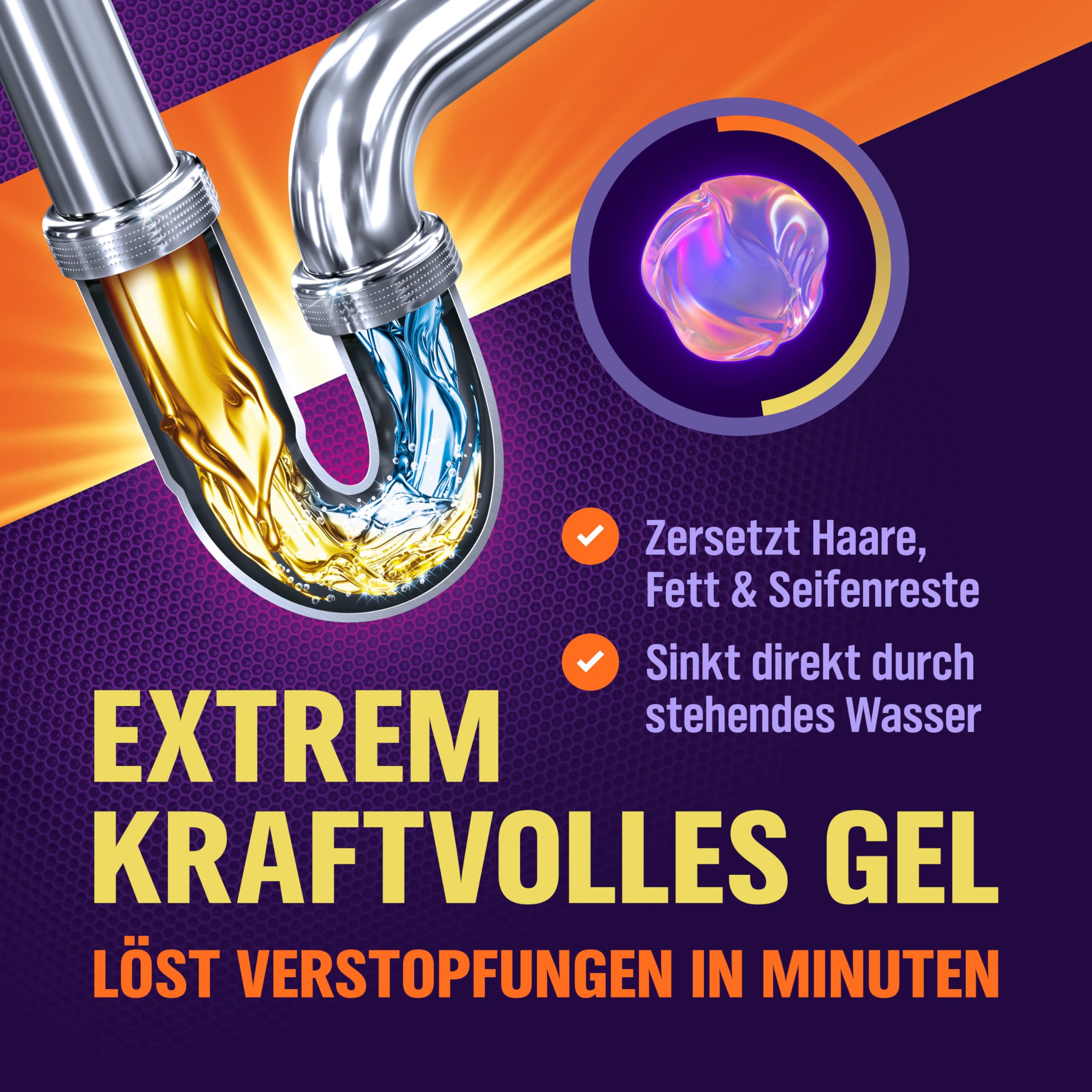 WoldoClean Rohrreiniger & Abflussreiniger Gel 1000ml extrem stark 2