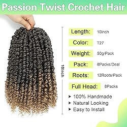 Passion Twist Crochet Hair 10Inch Passion Twist