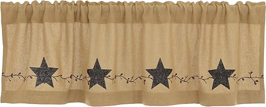 Amazon Com Vhc Brands Farmhouse Pip Star Stenciled Cotton