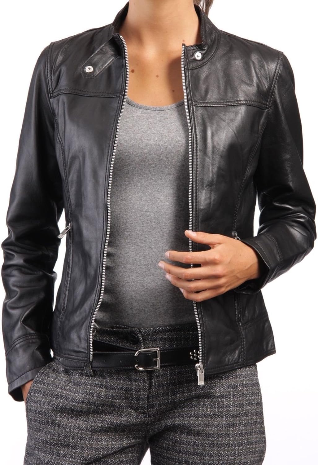amazon ladies leather coats