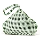 Rhinestone Clutch Purses Evening Handbags for Women's Vintage Elegant Triangle Purse for 1920s Party Wedding