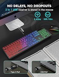 Wireless Keyboard and Mouse Combo - Large