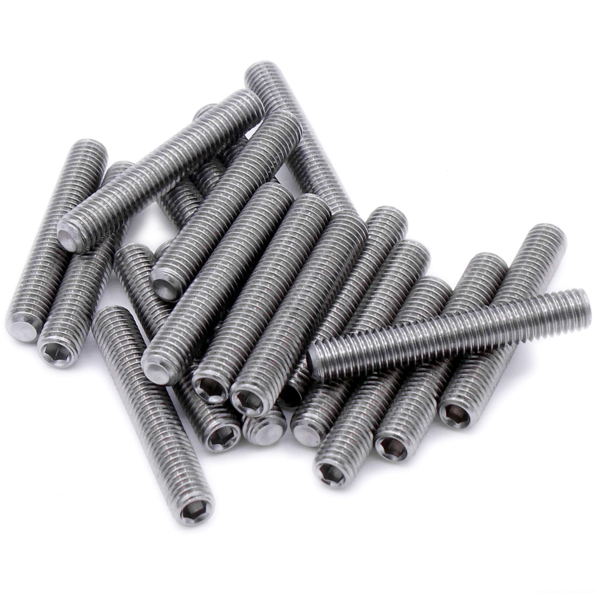 M8 (8mm x 6mm) Hex Socket Grub Screw (Cup Point) - Stainless Steel (A2) (Pack of 20)