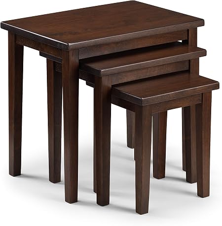 Julian Bowen Cleo Nest Of Tables Mahogany Amazon Co Uk Kitchen Home