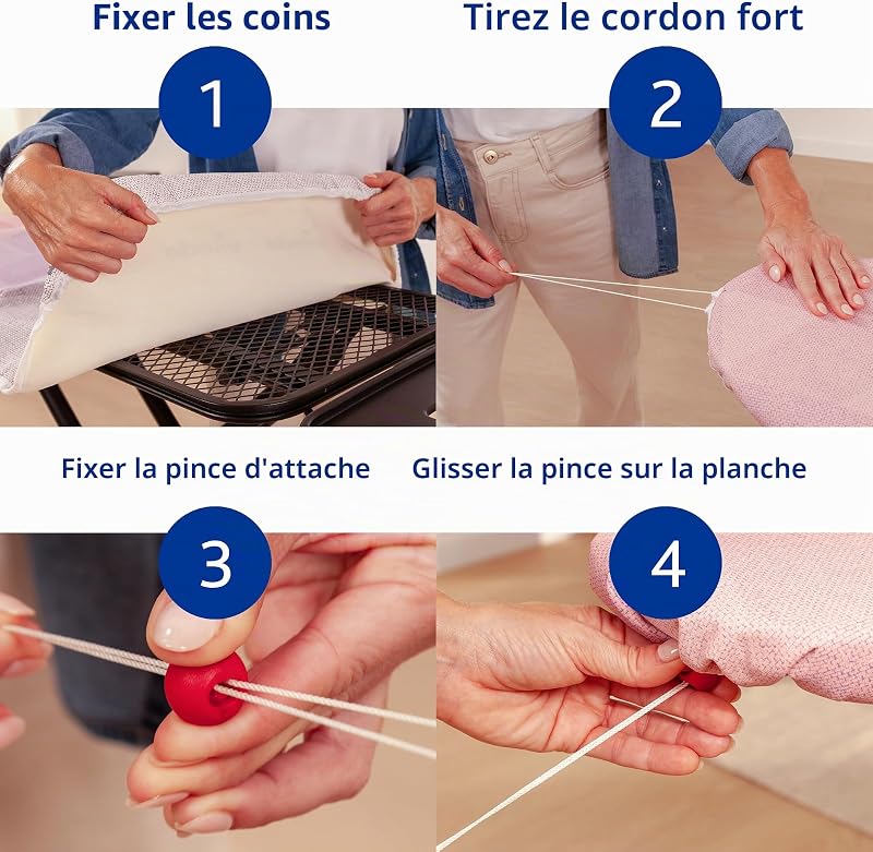 172217 Housse de planche à repasser 2 en 1 de qualité supérieure, adaptée aux planches de 110 à 130 x 30 à 45 cm, ‎bleu / vert