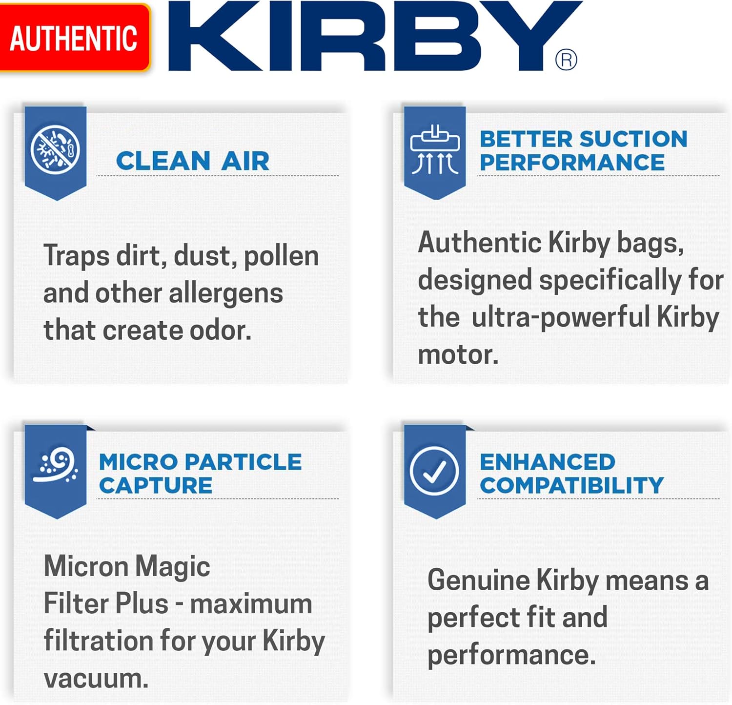 Kirby Filter Bags with Micron Magic technology (6 Pack) -