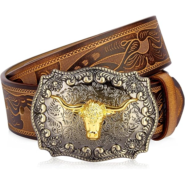 Amazon.com: SUMERSHA Western Cowboy Belt for Men Women  display picture 1