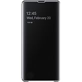 Samsung Galaxy S10+ S-View Flip Case, Black, Model:EF-ZG975CBEGUS