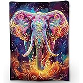 Ti Caldi Beautiful Elephant Blanket - Soft, Lightweight Flannel, Fuzzy and Fluffy Throw Blankets, Perfect for Couch, Bed, Travel, Outdoor - Cozy Home Decor, for Adults Kids Women Girls 60×50 in