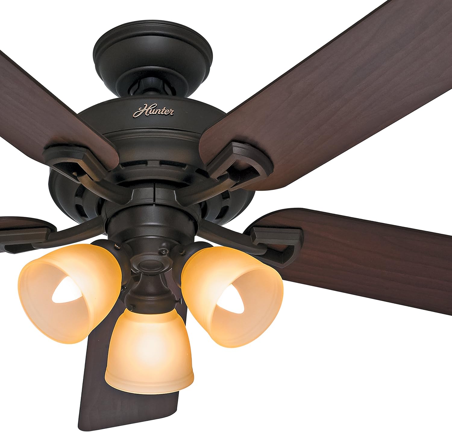 Hunter Fan 52 Inch New Bronze Ceiling Fan With Light Kit And
