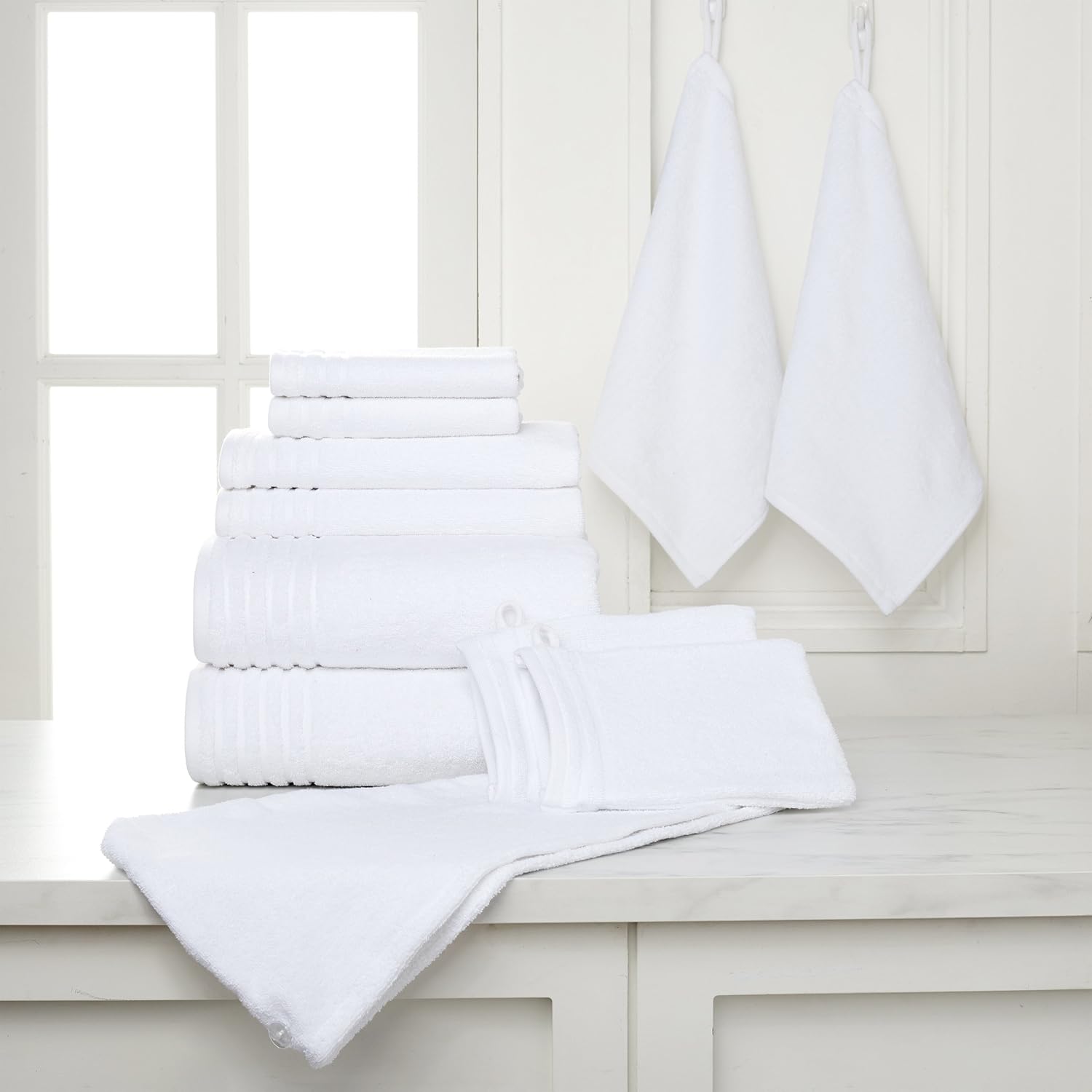 Home & Kitchen Joy Mangano 11 Piece Supreme Stretch Towel Set Lavender Bath