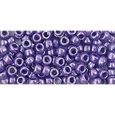 The Beadery - 9x6mm Barrel Pony Bead, Dark Purple Pearl - 900 Pieces - 750V279