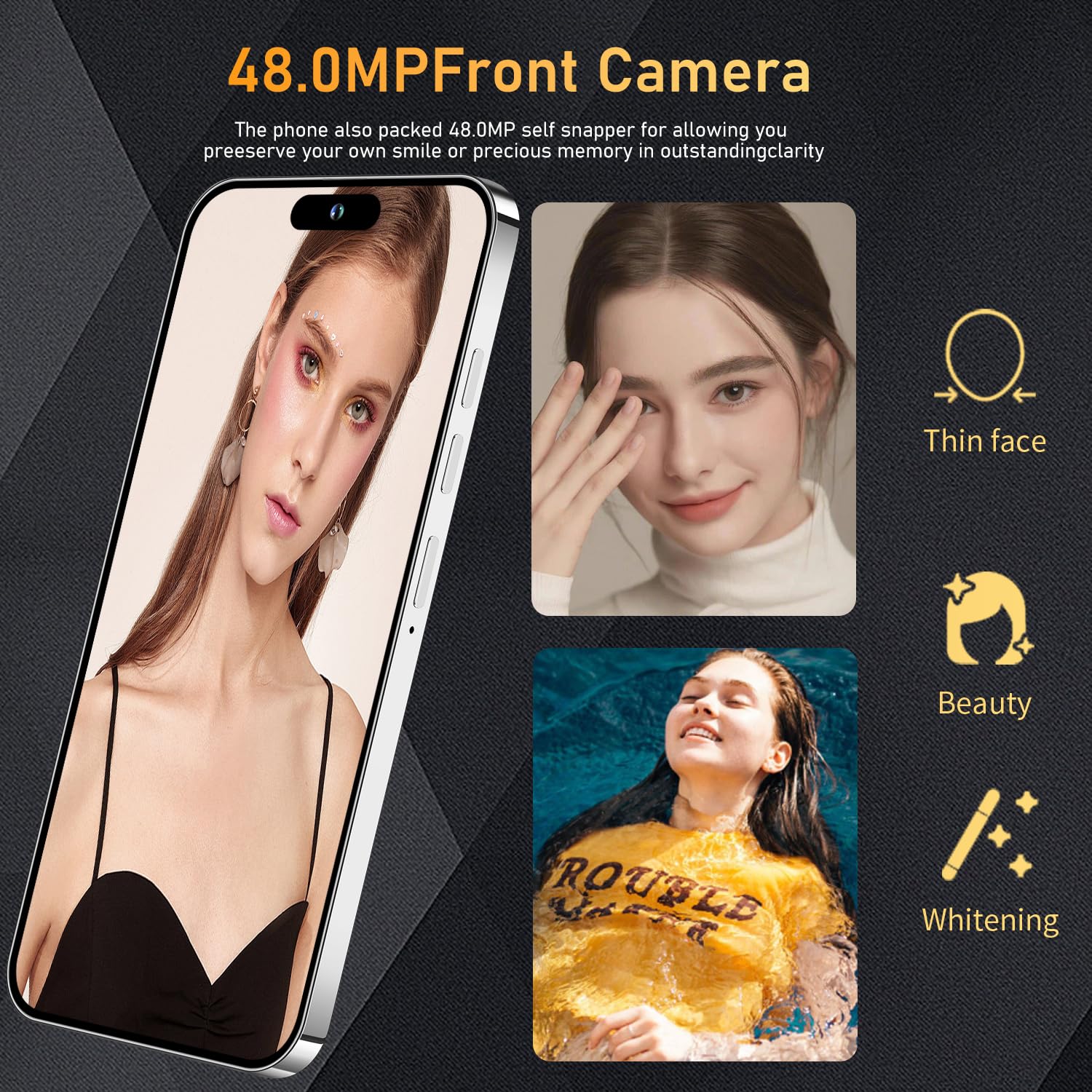 I14 Pro Max Unlocked Smartphone, 6+256GB, Android 13.0 Unlocked Cell Phones, 6.82