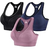 Heathyoga High Impact Sports Bras for Women High Support Padded Sports Bra Workout Bras for Women Racerback Bra for Yoga