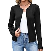 Totatuit Womens Long Sleeve Zip Up Sweater Cardigans Knitted Lightweight Zipper Jacket