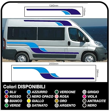 Klebstoffe für Vinyl Grafik Aufkleber Aufkleber Set Wohnmobil RV Motorhome Camper Van Wohnwagen - 12 Grafiken (Kontakt)
