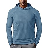 Zengjo Workout Hoodies for Men Lightweight Athletic Running Performance Pullover Hooded T-Shirts Long Sleeve Thermal