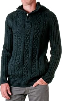 Cotton Cable-Knit Hooded Sweater 