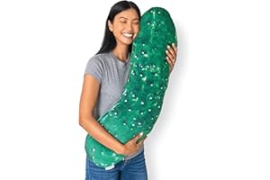 Much Comfort 37" 3D Dill Pickle Throw Pillow - Made with Super Soft & Ultra Premium Fabric - Cute, Comfortable, Plush, Stuffed Body Cushion for Home Decor or Pregnant Women - Best Funny Gift - Large
