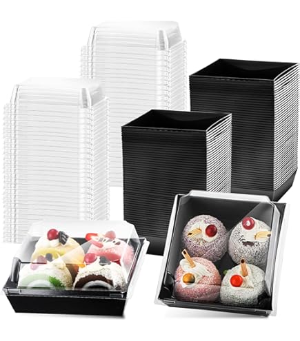 Cake Boxes With Lids & Tie Rope, 100 Pack Charcuterie Boxes
