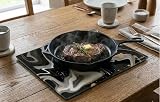 Acense Tempered Glass Worktop Saver 40 x 30 cm Black Chopping Board view 5