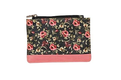 Butterflies Women Wallet (Black,Dark Peach) (BNS 2441BK)