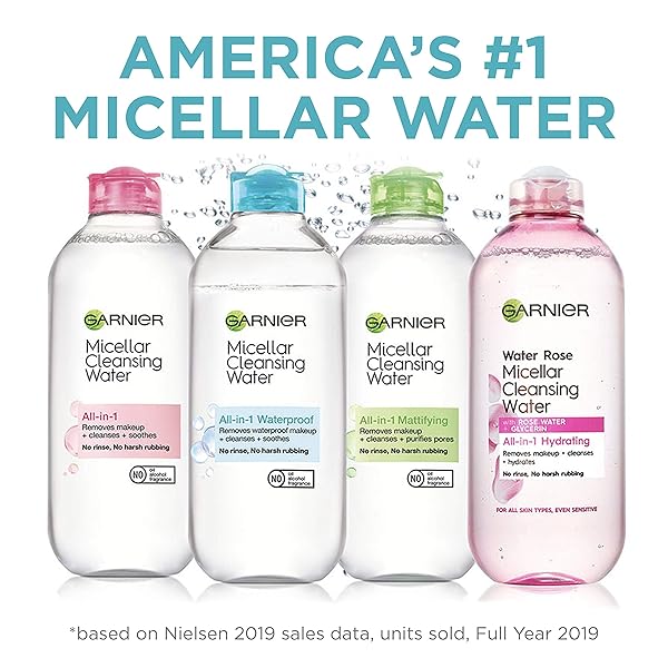 GARNIER SKINACTIVE MICELLAR CLEANSING WATER, FOR WATERPROOF MAKEUP, ALL SKIN TYPES, 13.5 FL. OZ.