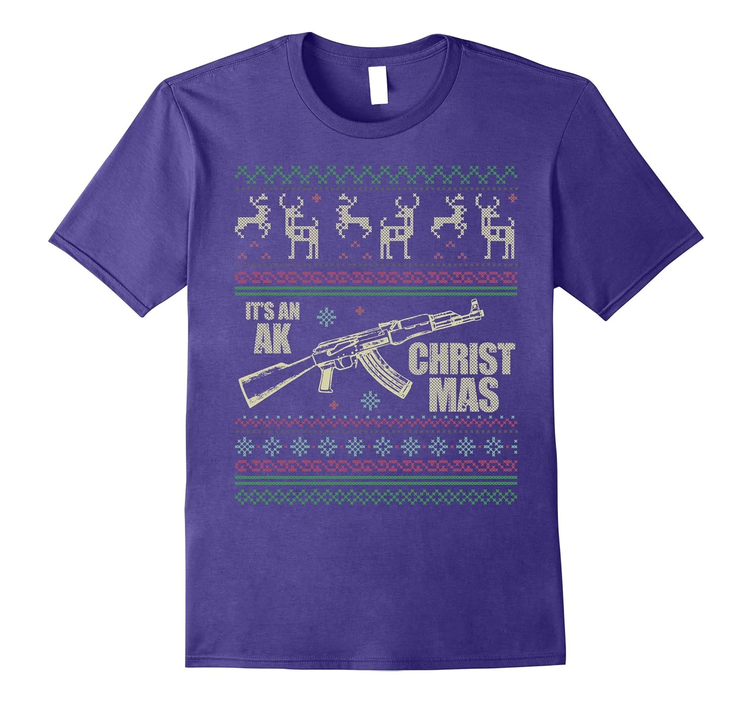 AK47 UGLY CHRISTMAS SWEATER SHIRT, Funny AK-47 Gun TShirt-ANZ