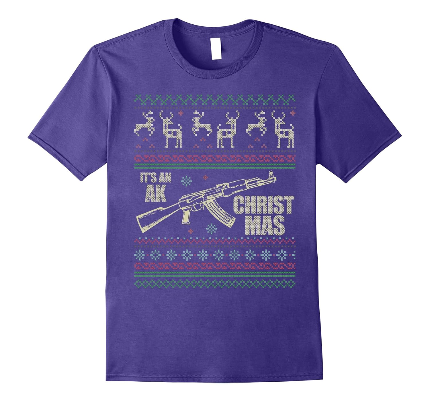 AK47 UGLY CHRISTMAS SWEATER SHIRT, Funny AK-47 Gun TShirt-ANZ