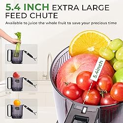 Cold Press Juicer, 5.5inch Wide Feed Chute Juicer