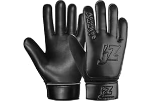 Jazzy Sports Soccer Goalie Gloves for Kids, Youth Goalkeeper Gloves Anti Slip 4mm Latex Palm with Strong Grip Double Wrist Protection