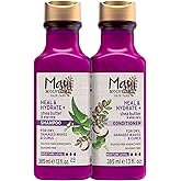 Maui Moisture Heal & Hydrate + Shea Butter Shampoo & Conditioner Bundle, Hair Care Set with Shea Butter & Aloe Vera for Dry, Damaged Waves & Curls, Silicone-Free, Two Pack, 2 x 13 fl. oz