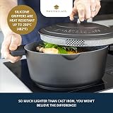 MasterClass Cast Aluminium Oval Casserole Dish 30cm 6L Gift Boxed Black view 4