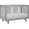 Babyletto Hudson 3-in-1 Convertible Crib with Toddler Bed Conversion Kit in Grey, Greenguard Gold Certified