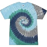 Colortone 100% Cotton Reactive Tie Dye T-Shirt for Women and Men, Large, Earth
