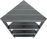 Tatay Lombok Grey 4 Tier Corner Shelf Moisture Resistant 32 kg Load view 2