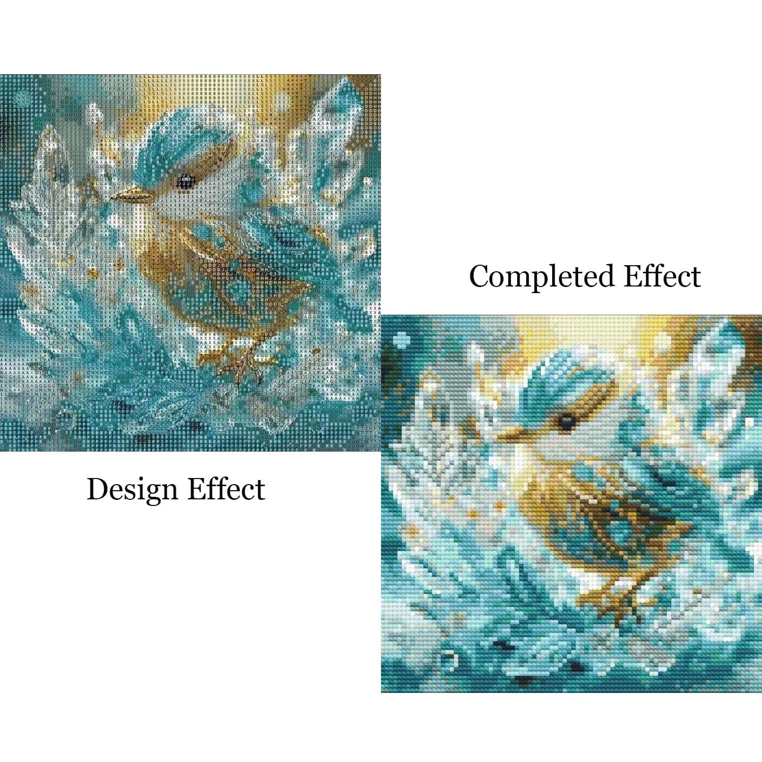 ZHUDENGXJL Birds Diamond Art Kits for Adults,5D Diamond Painting Kits for Adults Beginners,DIY Full Drill Blue Flower Diamond Dots with Gem Art for Birds Home Wall Decor 12 X 12 Inch