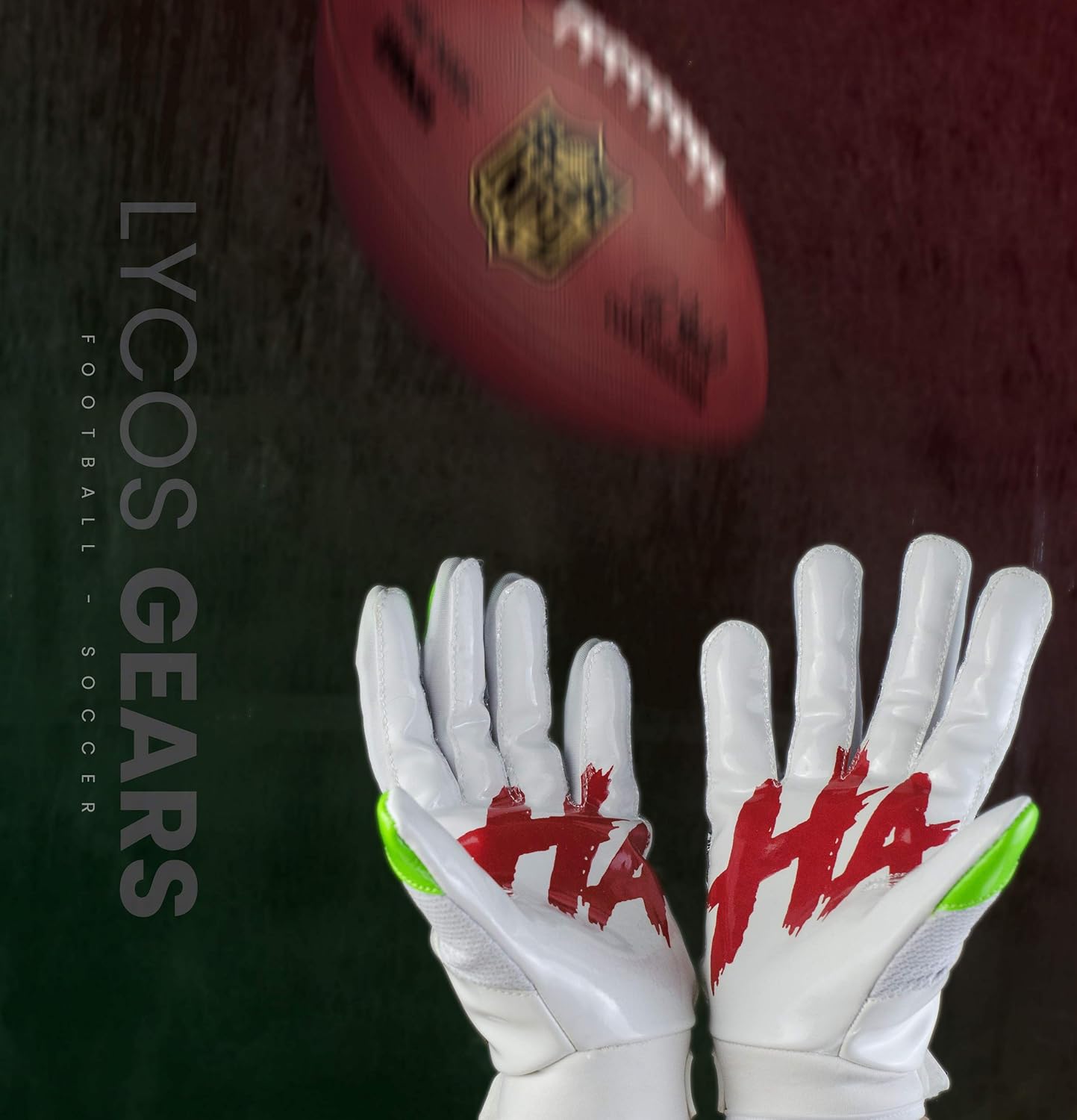 Lycos Gears Football Gloves for Youth – Lineman Receiver Gloves for Kids, Men and Women – Joker Grip Boost Football Gloves in White Color for Boys and Adults – Made of Durable & Comfortable Material : Sports & Outdoors