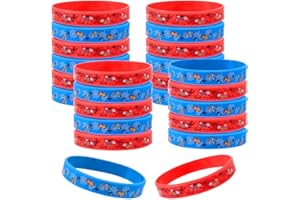 24pcs Spider Silicone Bracelets, 2 Styles Party Favors Wristbands Spider Web Printed Bracelets Hero Theme Birthday Decoration