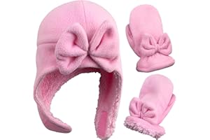 N'Ice Caps Toddler Baby Winter Hat Mitten Set - Kids Boys Girls Gloves Fleece Sherpa Lined