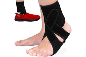 Omeer Left Foot AFO Foot Drop Brace For Walking With Shoes, Socks, Or Barefoot Provides Foot Drop Support For Men Or Women And Also Provides Plantar Fasciitis Relief