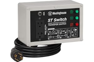 Westinghouse Outdoor Power Equipment ST Switch with Smart Portable Automatic Transfer Technology Home Standby Alternative, Fo