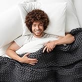 Bearaby Heavy Weight Weighted Ocean Polyfill Hugger Blanket (Asteroid Grey, 20 lbs.)