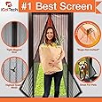 Magnetic Screen Door, Full Frame Velcro. Fits Door Openings up to 34&rdquo;x82&rdquo; MAX
