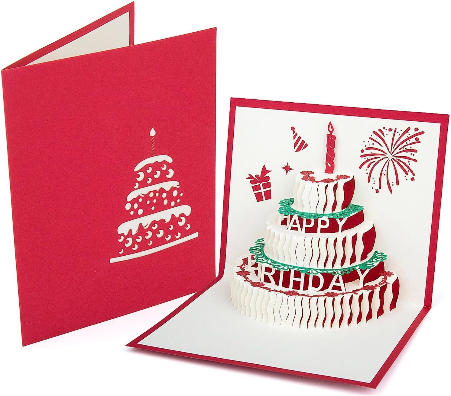 Pop Up Cards, Birthday Handmade 3D Pop up Birthday Card for Women Men Kids with Envelope Laser Cut Gift Cards