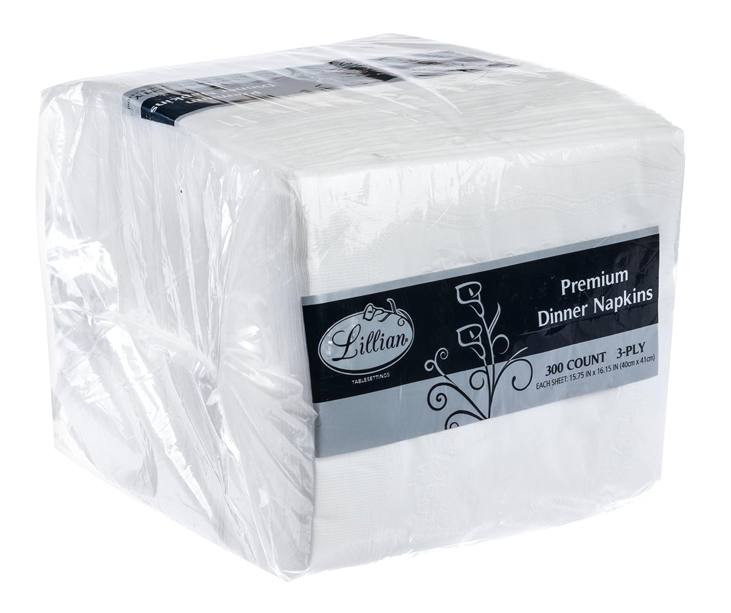 Buy Premium White Napkins, 1/4 Fold Dinner Napkin, Value Pack 300 Count