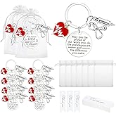 QsiuYbng 36 Pcs Nurse Appreciation Gifts Bulk Includes Nurse Keychain Organza Bags Tags Nurses Gifts for Nurses Day Christmas