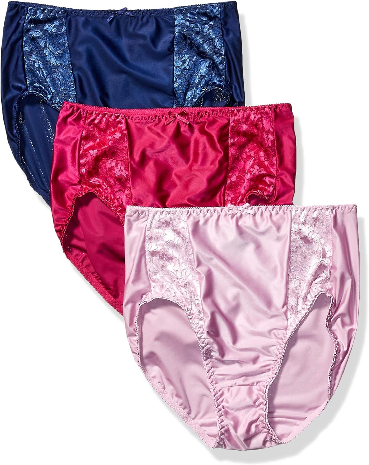 Bali Women's Double Support HiCut 3Pack Panty, in The Navy, Pink