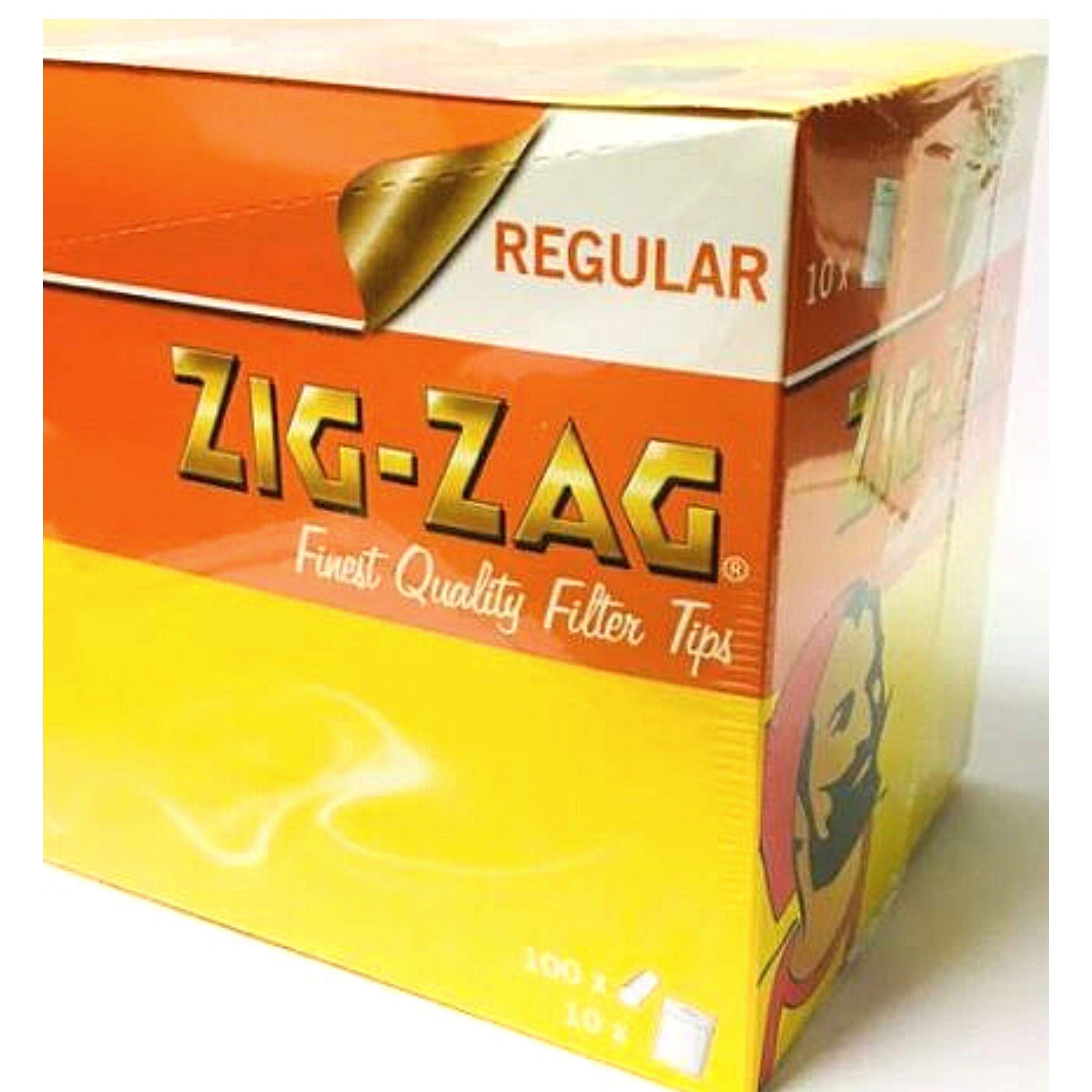 Zig Zag ORIGINAL FILTERS TIPS PACKS (REGULAR FILTERS - 100 TIPS PACK, 10)
